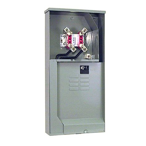 Customer wants an upgrade from <b>200</b> to 300 <b>amp</b> service. . Milbank 200 amp meter pedestal with main breaker